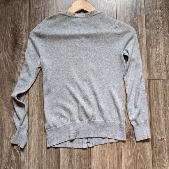 EUC Petite (PXXS) - BANANA REPUBLIC Grey Sequin Cardigan - Picture 2 of 5